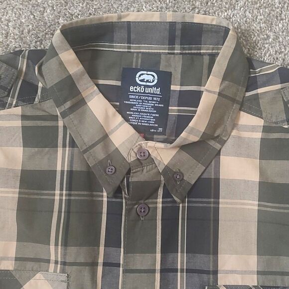 New With Tags Men's Size 2XL Long‎ Sleeve Woven Collared Button Down Shirt - Picture 7 of 17